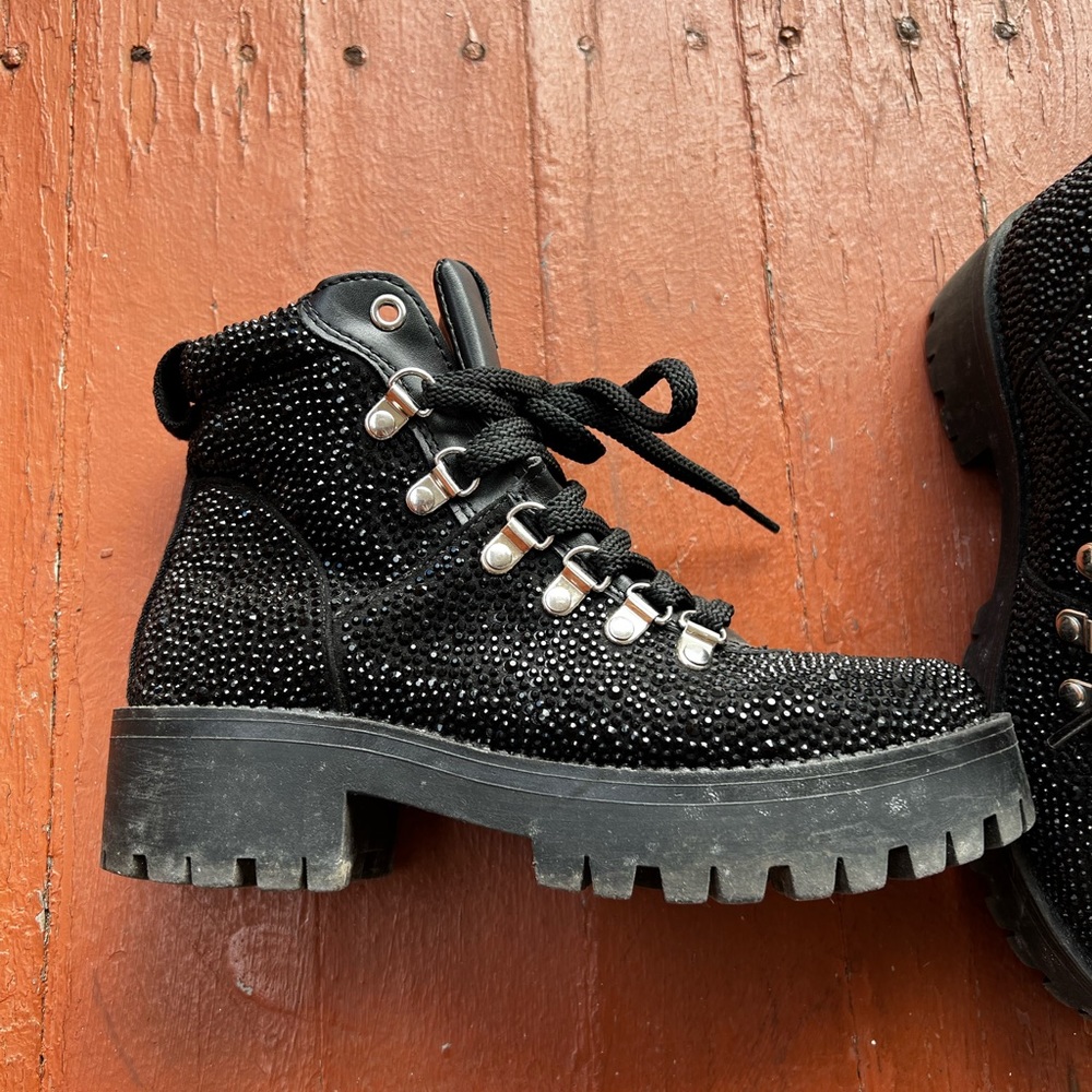 Steve Madden Sparkly Booties Size 6 - image 1